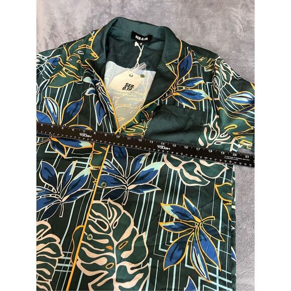 Revolve SER.O.YA Shirt Womens Small Amazon Tropical Bahar Button Up Short Sleeve - Picture 8 of 11